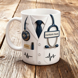 Custom Doctor Mug with Name Personalized Medical Gift, Doctor Appreciation Mug, Doctor Graduation Gift, Nurse & Physician Cup