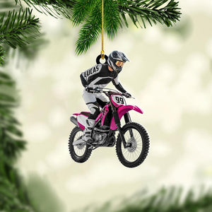 Personalized Dirt Bike Ornament: Custom Motocross Ornament, Motorcycle Ornament, Bike Christmas Ornament, Gift for Racing Lover, Rider Gift