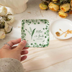 Personalized Ring Dish, Mother of the Bride/Groom Trinket Dish, Toile De Jouy Gift For Mother, Gift for Mom, Gift from Daughter