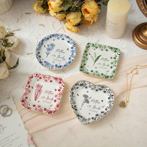 Personalized Ring Dish, Mother of the Bride/Groom Trinket Dish, Toile De Jouy Gift For Mother, Gift for Mom, Gift from Daughter