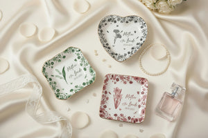 Personalized Ring Dish, Mother of the Bride/Groom Trinket Dish, Toile De Jouy Gift For Mother, Gift for Mom, Gift from Daughter