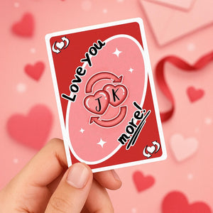 Reverse Love Card I Love You More Personalized Couple Name Card,Anniversary Gift for Him/Her, Funny Wedding Anniversary Gift for Husband