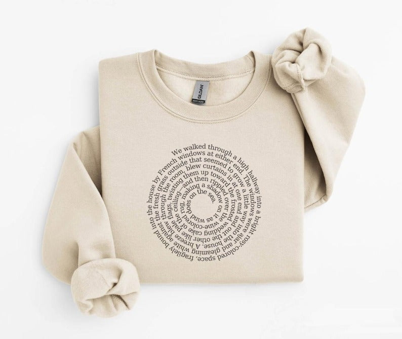 Lyrics or Quote Shirt Custom Text Sweatshirt T-shirt Personalized Music Tee Shirts T-shirts Tees Band Song Words Literary Book Passage Logo