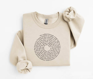 Lyrics or Quote Shirt Custom Text Sweatshirt T-shirt Personalized Music Tee Shirts T-shirts Tees Band Song Words Literary Book Passage Logo