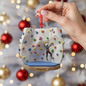 Personalized Rock Climbing Ornament 2025 2D Flat Acrylic Indoor Wall Climber Christmas Gift for Athletes & Adventure Lovers