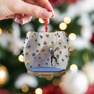 Personalized Rock Climbing Ornament 2025 2D Flat Acrylic Indoor Wall Climber Christmas Gift for Athletes & Adventure Lovers