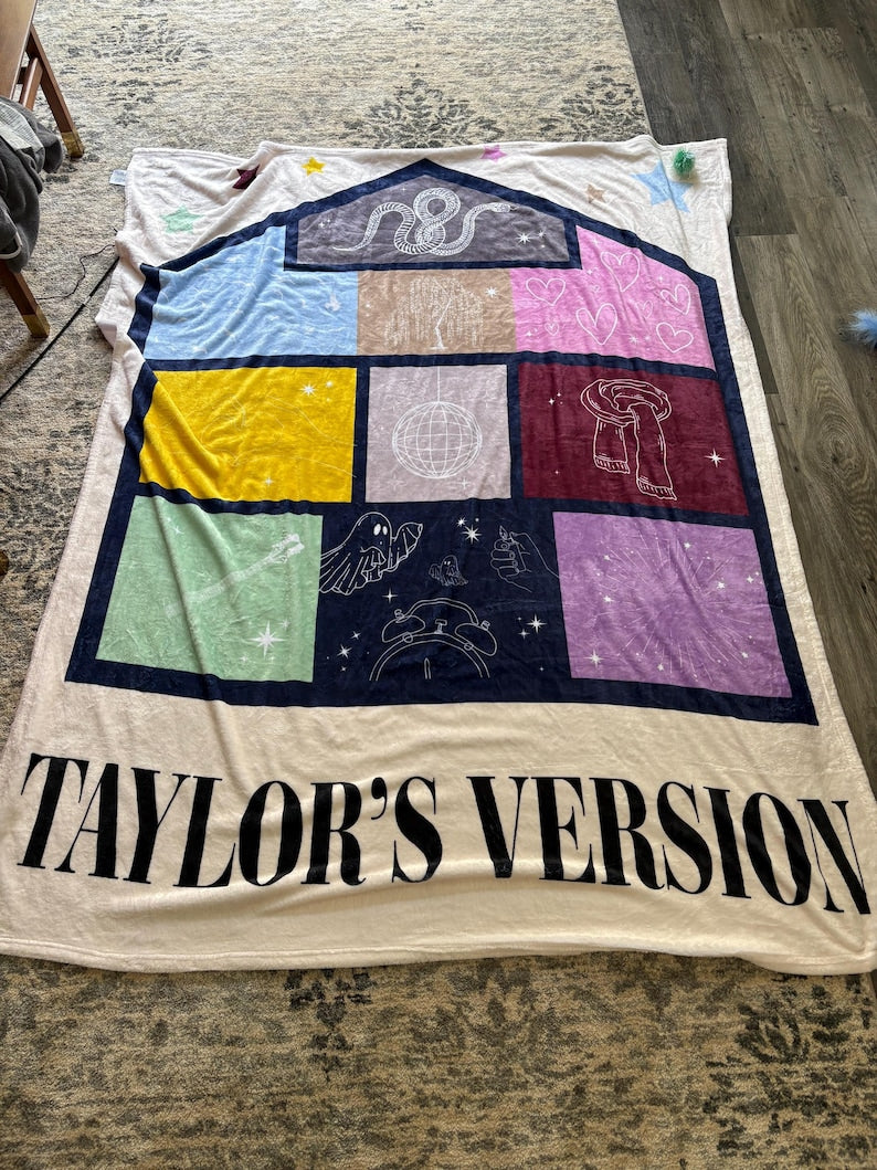 Custom Music Album Art Blanket, Song Lyrics, Personalized Gift