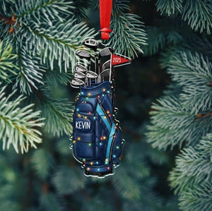 Personalized Golf Bag Ornament, Name Golf Lover Christmas Ornament 2025, Gift for Golf Dad, Gift For Golfer, Golf Club Gift 2025