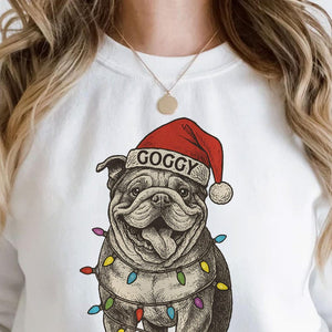 Personalized Pet Portrait Shirt, Custom Pet Christmas T-Shirt with Photo & Name, Custom Dog Cat Graphic Tee, Pet Lover Gift