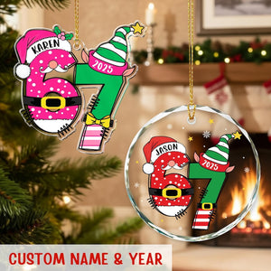 Custom Name 67 Acrylic Ornament 2025: Funny Six Seven Meme Teen Gift