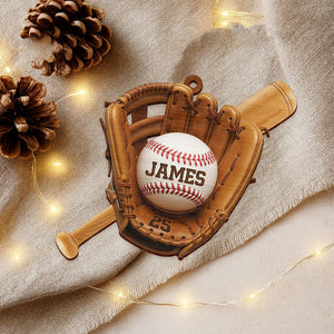 Custom Baseball Ornament, Baseball Player Gift, Baseball Keepsake, Baseball Team Gift,Baseball Lovers Gift,Sport Ornament,Baseball Christmas