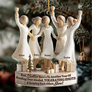 We'll Be Friends Until We're Old And Senile - Personalized 1-Layer Acrylic Ornament, Home Decor Gift for Friends, Friendship Ornament