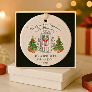 New Home Ornament, Housewarming Gift, Personalized First Home Ornament, Our First Christmas New House, New homeowner gift