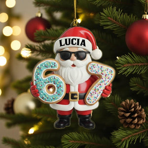 Gingerbread Six Seven Ornament Gen Alpha 67 Christmas Ornament for Kids & Teens