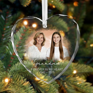 Custom Photo Memorial Ornament, Dad Mom Memorial Christmas decor,Remembrance Gift