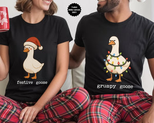 Funny Couple Sweatshirts for Christmas Funny Gift for Husband and Wife Girlfriend Boyfriend Mom Dad Funny Couple Gift, Goose Sweatshirt