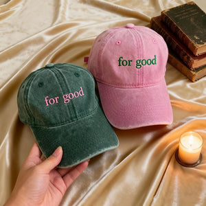 Embroidered For Good Baseball Cap, Good Witch Bad Witch Hat, Shiz University Musical Cap, Defy Gravity Aesthetic Cotton Hats, Christmas Gift