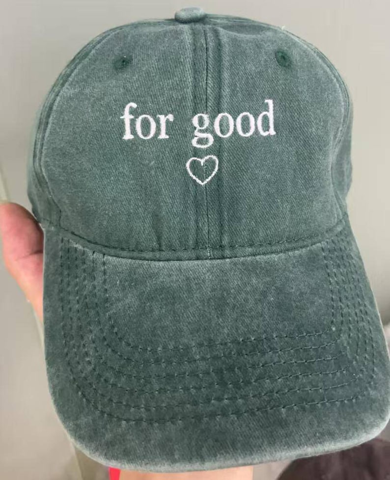 Embroidered For Good Baseball Cap, Good Witch Bad Witch Hat, Shiz University Musical Cap, Defy Gravity Aesthetic Cotton Hats, Christmas Gift