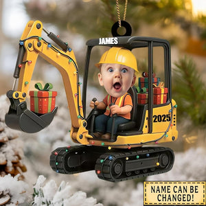 Personalized Kid Face Excavator Ornament Acrylic Christmas Decoration