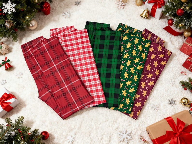 Family Christmas Pants women pajama pants Christmas Gift for her Woman Man Pants Family Matching Loungewear Gingerbread Man Pajamas Pants