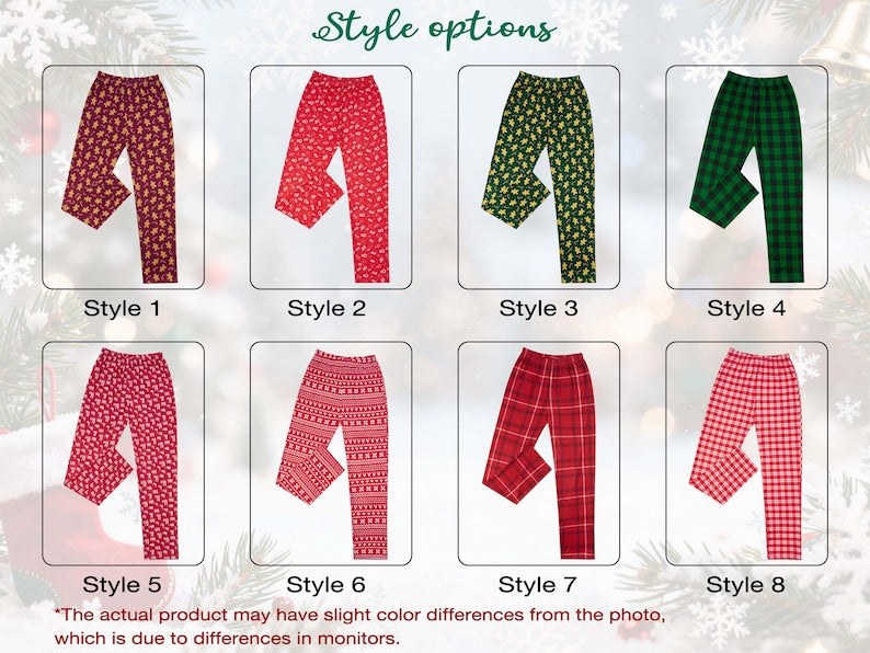 Family Christmas Pants women pajama pants Christmas Gift for her Woman Man Pants Family Matching Loungewear Gingerbread Man Pajamas Pants