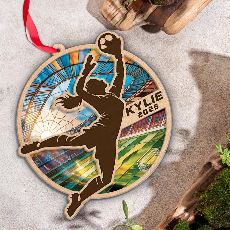 Personalized Soccer Goalkeeper Ornament, Custom Soccer Player Ornament Gift for Boys Girls, Soccer Coach Team Gift Sports Keepsake