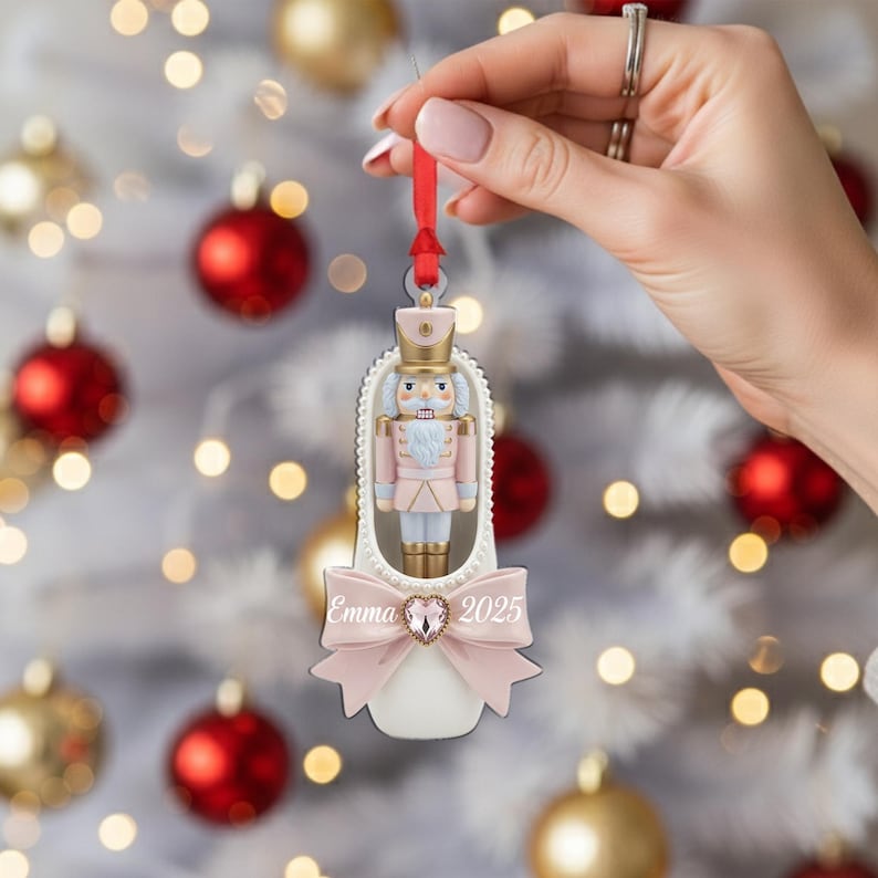 Personalized Nutcracker Soldier Ornament 2025 Hanging Decoration with Custom Name
