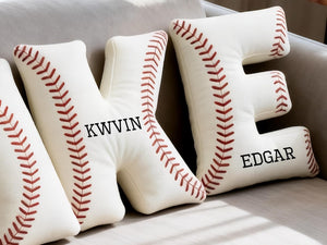 Custom Baseball Letter Pillow,Personalized Initial Number Pillow,Baseball Lover Player Gift,Sports Pillow,Monogram Baseball Pillow,Kids Gift