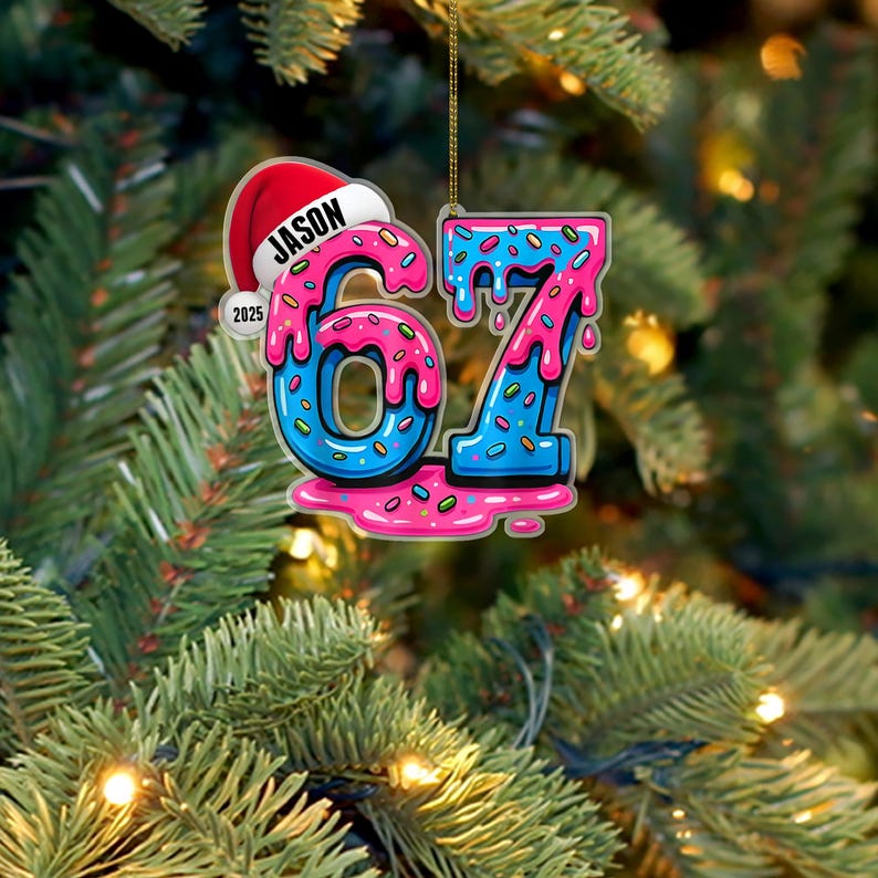 Personalized 67 Sports Christmas Ornament Teen Athlete Gift