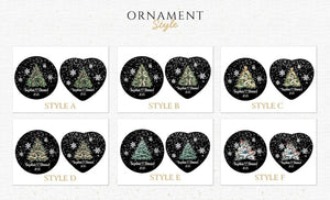 Personalized Christmas Tree Ornament, 2025 Couple Christmas Ornament, Glass Snowflake Holiday Keepsake, Wedding Ornaments, Newlywed Gifts