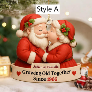 Personalized Couple Christmas Ornament, Growing Old Together Ornament, Xmas Ornament for Partners, New Couple Keepsake, Gift For Couples