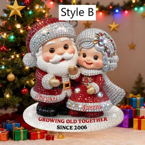 Personalized Couple Christmas Ornament, Growing Old Together Ornament, Xmas Ornament for Partners, New Couple Keepsake, Gift For Couples