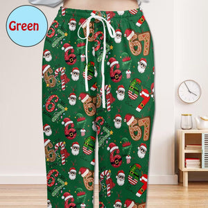 67 Meme Pajamas Pants, Six Seven Christmas Pajama Pants, Christmas Pants, Funny Holiday Loungewear Cozy Unisex Xmas Loungewear