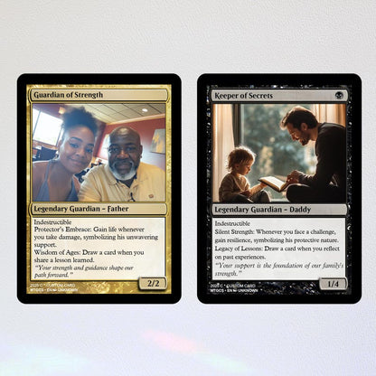 Custom MTG Style Father's Day Magic Card Personalized with your Photo,Trading Card: Personalized Anniversary, Wedding, Pet Gift