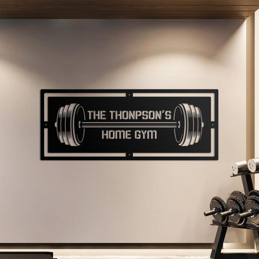 Personalized Metal Home Gym Sign Custom Workout Wall Art, Fitness Room Decor, Gym Name Sign, Perfect Gift for Gym Lovers or Dad