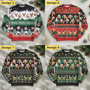 Personalized Face Christmas Sweater For Men Women, Custom Pet Ugly Sweatshirt, Funny Family Christmas Sweater, Funny Custom Face Sweatshirt
