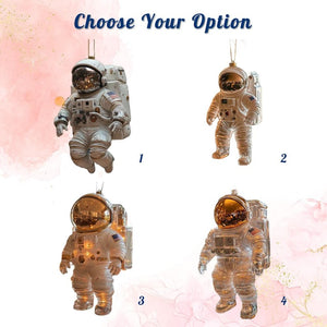 Custom Astronaut Christmas Ornament, Glass Space Suit Tree Decoration For Sci-Fi Lovers