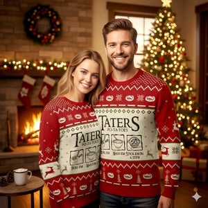 Taters Potatoes Ugly Christmas Sweater, Lord of the Rings Christmas Sweater, LOTR Fans Sweater, Christmas Gift Sweatshirt, Xmas Ugly Sweater