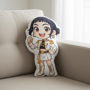 Cute Chibi Huntrix Pillow, Rumi Mira Zoey Warrior Plush, Kpop Demon Hunter Plush, Personalized Kids Gift, Christmas Gift