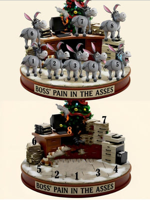 Funny Boss Acrylic Christmas Ornament, Donkey Coworker Gift, Custom Name