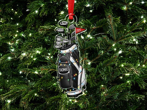 Personalized Golf Bag Ornament, Name Golf Lover Christmas Ornament 2025, Gift for Golf Dad, Gift For Golfer, Golf Club Gift 2025