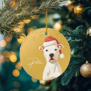 Personalized Pitbull Ornament, Custom Dog Christmas Gift, Pet Lover Holiday Keepsake