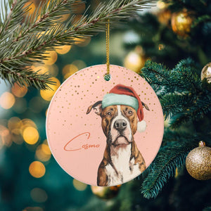 Personalized Pitbull Ornament, Custom Dog Christmas Gift, Pet Lover Holiday Keepsake