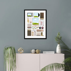 Printable Matchbox Matchbook Couples Custom Poster Personalized Anniversary Valentines Birthday Gift Canvas Neutral Dorm Wall Decor