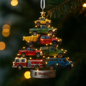 Personalized Car Christmas Ornament 2025 | 2D Flat Ornament Custom Truck Tree Acrylic Ornament | Car Lover Holiday Gift