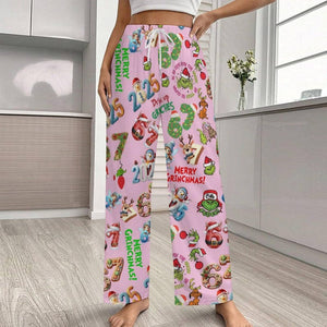 6 7 Christmas Pajamas, Six Seven 6 7 Meme Funny Christmas Pants, Funny Pajama Christmas Pants for Women Men, Home Wear Pants