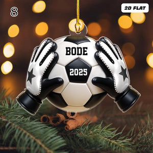 Goal Keeper Christmas Ornament, Custom Soccer Ornament, Sport Christmas Ornament, Personalized Soccer Ornament, Soccer Gift,Goal Keeper Gift