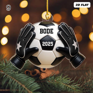 Goal Keeper Christmas Ornament, Custom Soccer Ornament, Sport Christmas Ornament, Personalized Soccer Ornament, Soccer Gift,Goal Keeper Gift