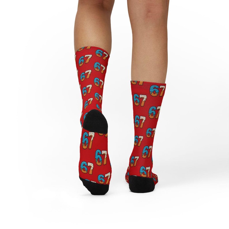 67 Socks Funny 67 Ice Cream Drip Socks Gift Six Seven Meme Funny Mason 67 Baseball Player Gift Birthday 67 Christmas Gift Gen Alpha Socks