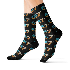 67 Socks Funny 67 Ice Cream Drip Socks Gift Six Seven Meme Funny Mason 67 Baseball Player Gift Birthday 67 Christmas Gift Gen Alpha Socks